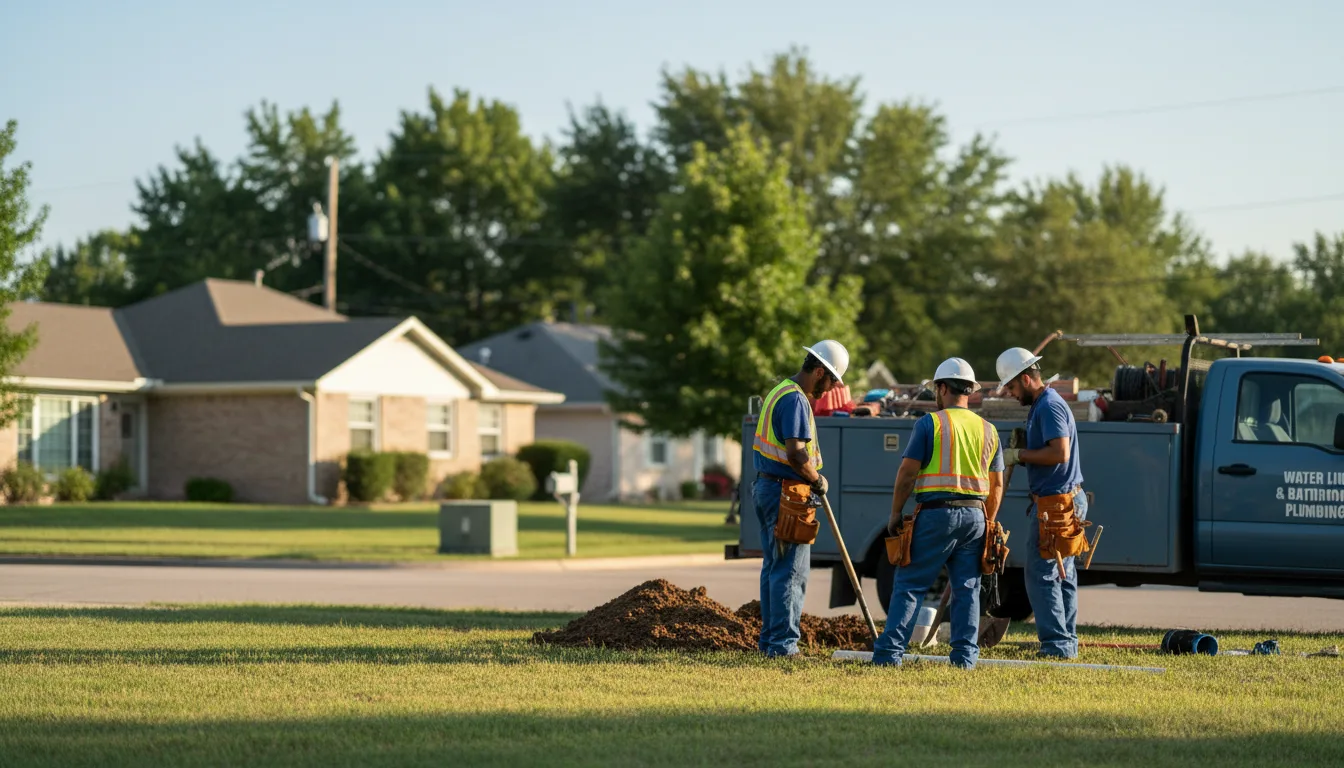 Residential water line and bathroom plumbing service in Glen Elder, KS